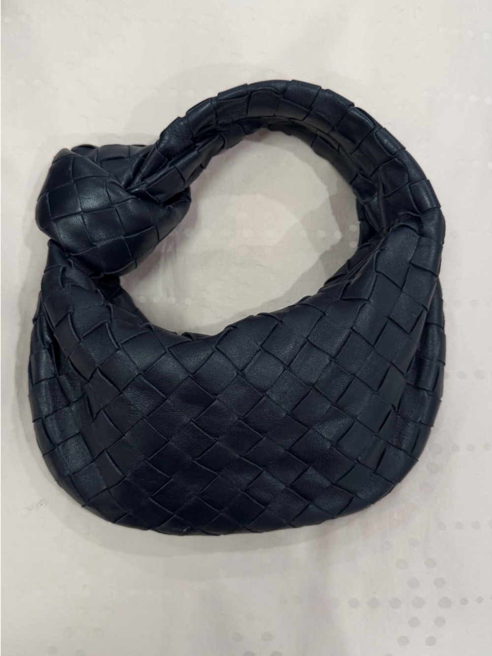 Bottega Veneta Black Intrecciato Knot Hobo Bag